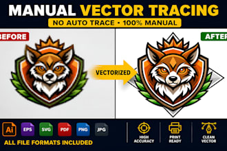 recreate and redraw your logo into a clean vector