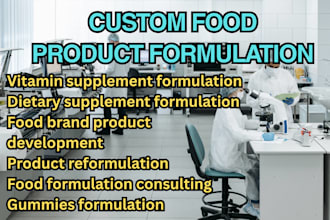 do custom food, beverage, vitamin and supplement product formulation