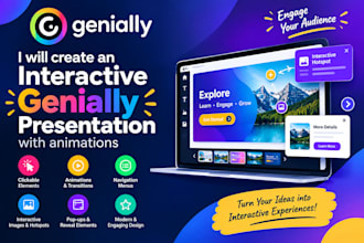 create an interactive genially presentation with animations