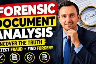 do forensic document handwriting signature analysis and report for forgery