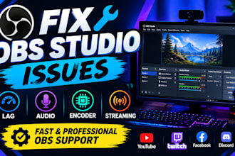fix obs studio lag, audio, encoder and streaming issues