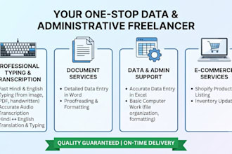 do data entry and shopify product listing