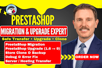 migrate, upgrade, update, clone and debug prestashop store safely and backup