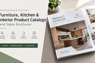 design furniture, kitchen and interior product catalogs and sales brochures