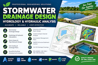 design stormwater drainage, hydrology and hydraulic systems