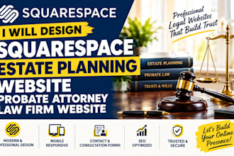 design squarespace estate planning website probate attorney law firm website