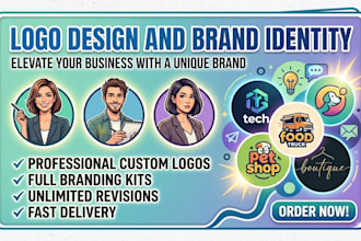 logo unico, moderno y profesional para tu marca o negocio