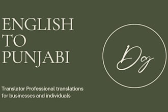 do professional english to punjabi translation and copy writing