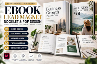 design ebook, lead magnet, booklet and pdf in adobe indesign