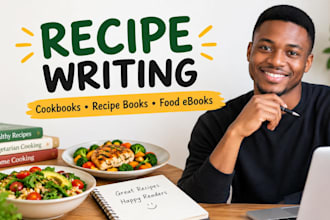 write, edit healthy cookbook, cookbook formatting, recipe ebook and book