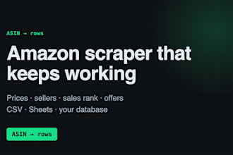 build a custom amazon scraper for product prices sellers and sales rank