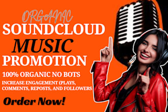 do organic soundcloud promotion and viral spotify music promo with no bots