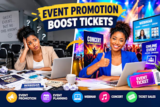 do your event promotion, planning, concert, webinar, halloween and ticket sales