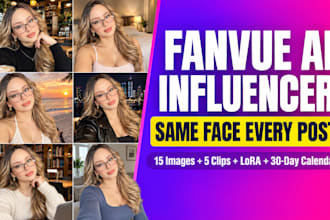 launch a fanvue ai influencer with the same face in every post