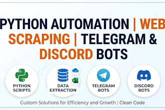 build python automation web scraping and bots