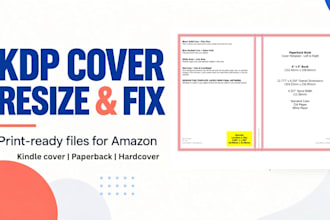 fix rejected book cover, KDP paperback cover format, hardcover for amazon KDP