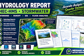 prepare hydrology reports and hec hms stormwater analysis