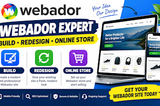 redesign and optimize your webador website or online store