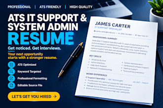 write ats IT support and system admin resume