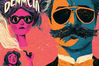 make a catchy illustrated poster for you