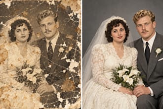 restore and colorize damaged old images