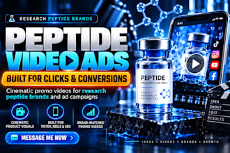 create peptide promo video, product video for peptide ads and peptide marketing