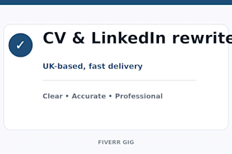 rewrite your CV and linkedin profile for UK jobs