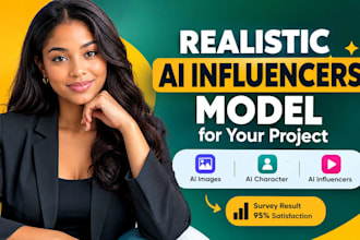 create realistic ai influencers model for your project ai character, ai image
