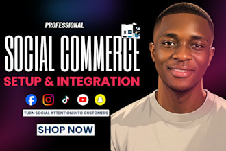 setup social commerce, facebook shop, instagram shop and tiktok shop