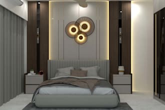 do luxury 3d interior design and rendering for bedroom living room kitchen