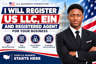 register US llc, ein and registered agent for your business formation
