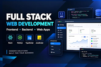 full stack web development, frontend and backend development