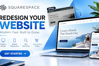 build business service squarespace website design, redesign squarespace website