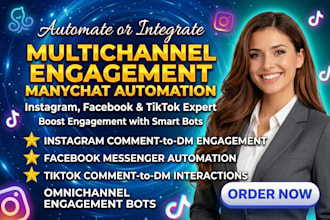 manychat instagram, facebook and tiktok engagement automation
