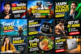 design high CTR youtube thumbnails in 24for36 hours