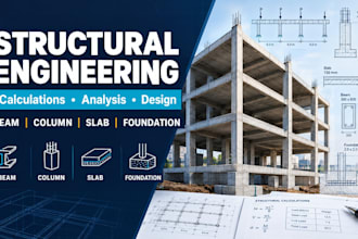 do structural calculations, analysis, and beam, column, slab foundation design