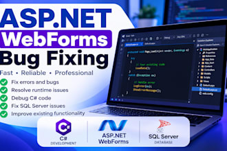 fix asp net webforms csharp and sql server bugs