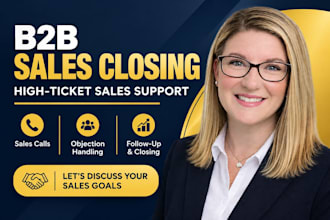 be your b2b sales closer and high ticket sales expert