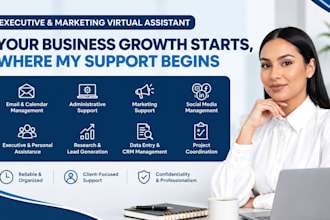 provide executive and marketing virtual assistant services