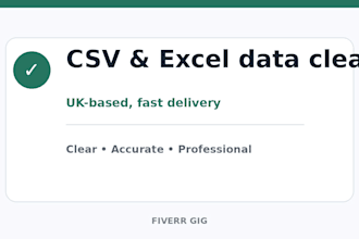 clean and tidy your CSV or excel data