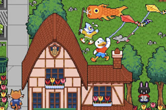 design custom 2d pixel art scenes and backgrounds for your game