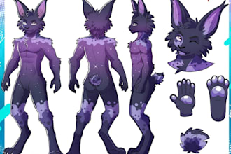 draw furry ref sheet fursona ref sheet anthro ref sheet reference character