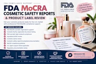 prepare fda mocra cosmetic safety reports and review your product label