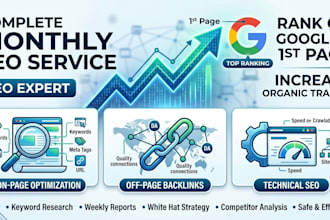 provide monthly off page SEO with high authority backlinks