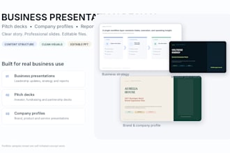 design business presentations and pitch decks
