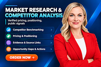 conduct evidence based competitor analysis, pricing and market research