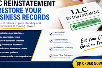 assist with llc reinstatement and restore your business records