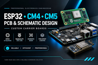 design pcb and schematic for esp32, cm4, cm5 carrier boards
