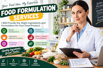 formulate food products and develop recipes