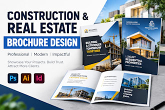 design construction and real estate company profile corporate brochure design